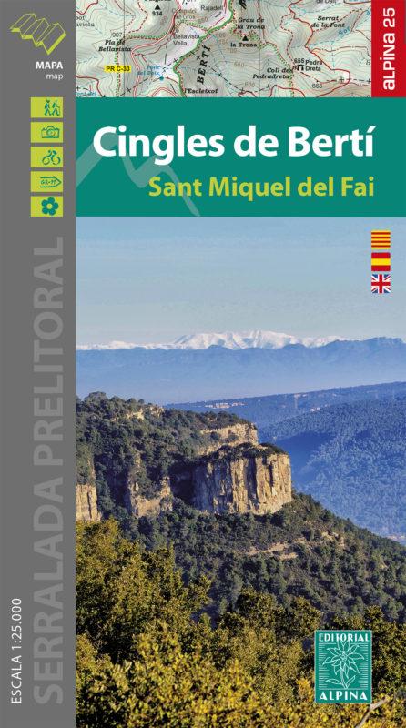 Carte de randonnée - Cingles de Berti (Catalogne), Sant Miquel del Fai - Édition 2020 | Alpina carte de randonnée Editorial Alpina
