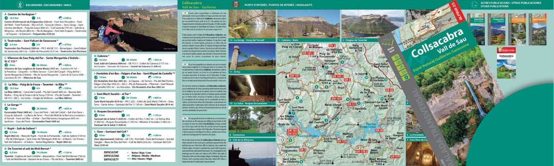 Carte de randonnée - Collsacabra, Vall de Sau (Catalogne) | Alpina carte pliée Editorial Alpina 