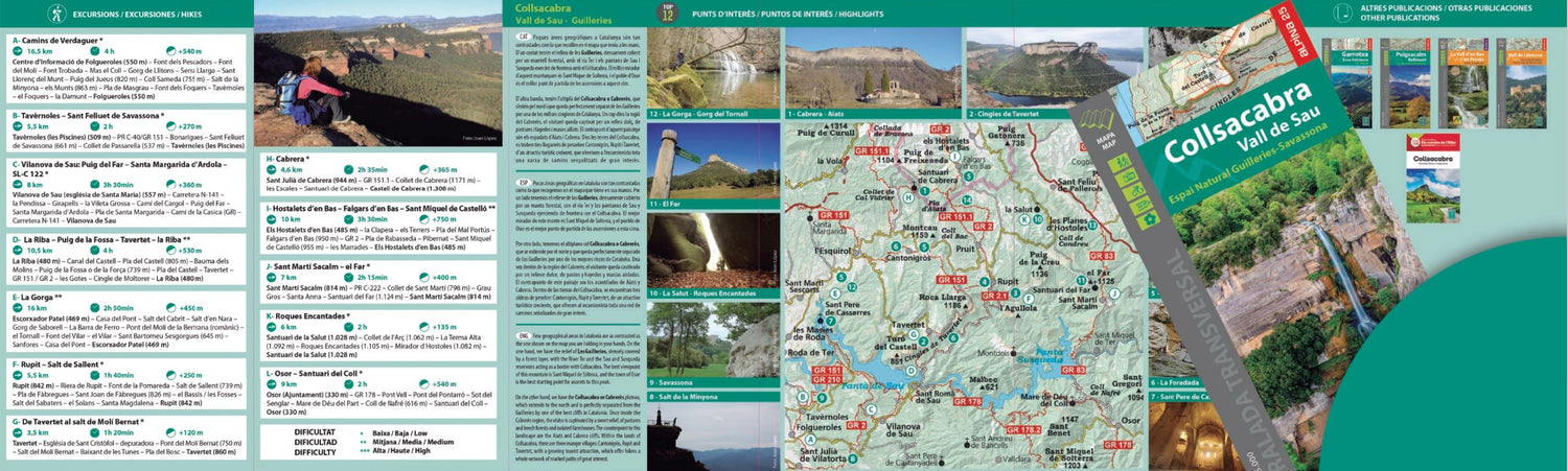 Carte de randonnée - Collsacabra, Vall de Sau (Catalogne) | Alpina carte de randonnée Editorial Alpina