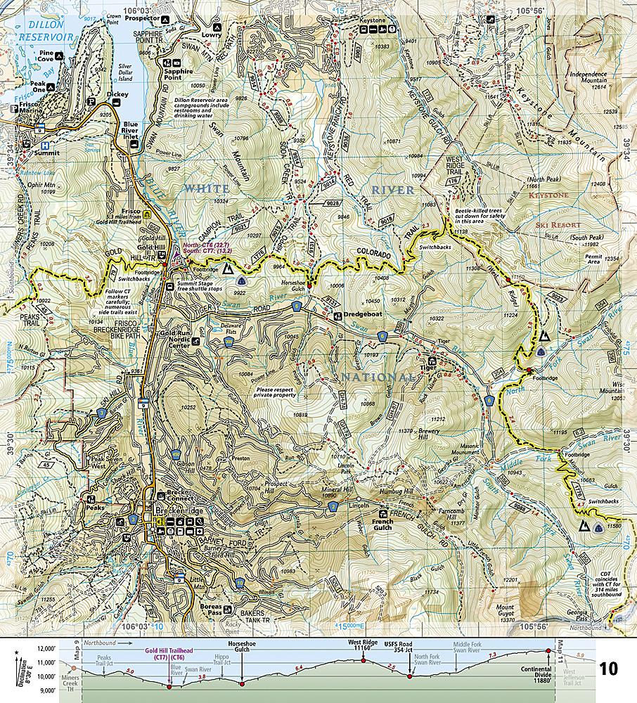 Carte de randonnée n° 1202 - Colorado Trail Nord, Monarch à Denver | National Geographic carte de randonnée National Geographic