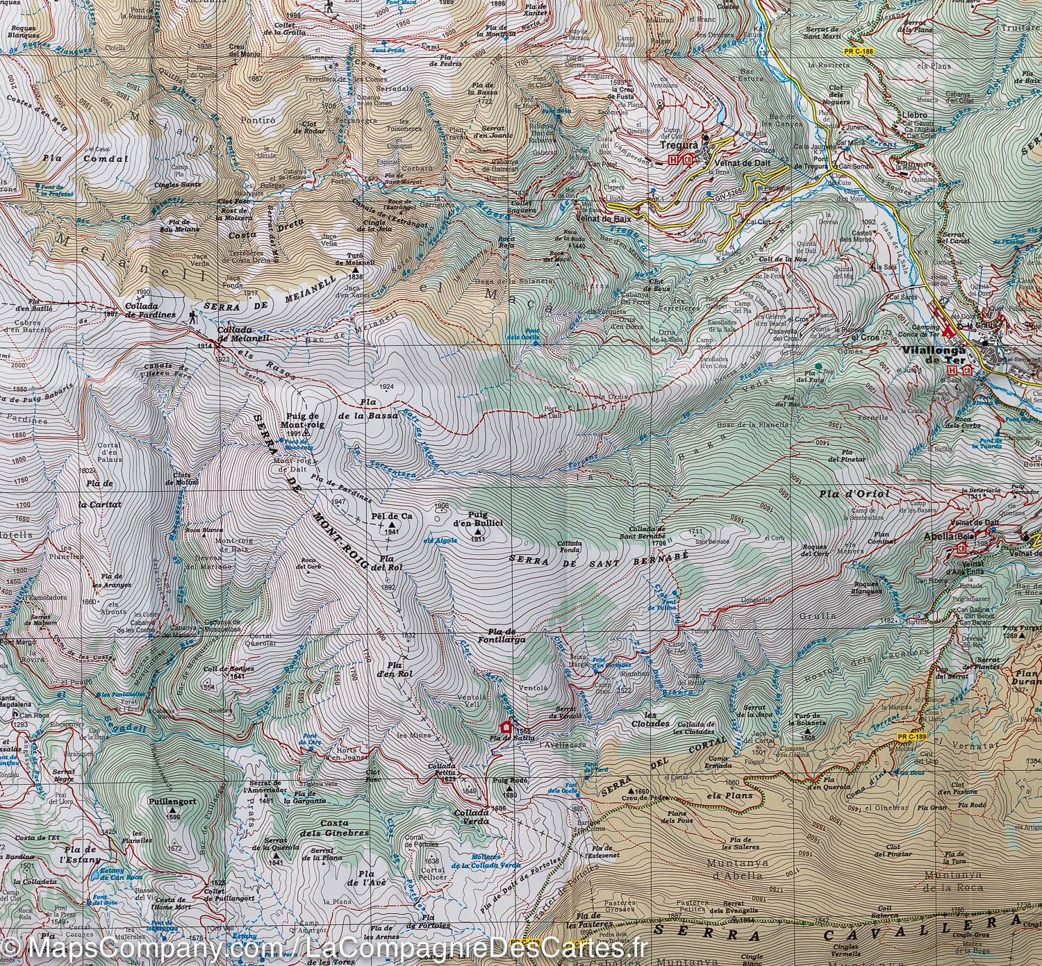 Carte de randonnée - Costabona & Haute Vallée du Ter (Pyrénées Catalanes) | Alpina carte de randonnée Editorial Alpina