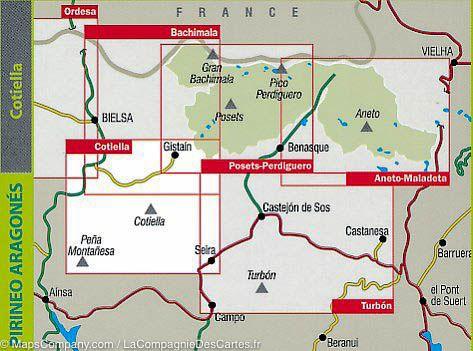 Carte de randonnée - Cotiella & Peña Montañesa (Pyrénées) | Alpina carte de randonnée Editorial Alpina
