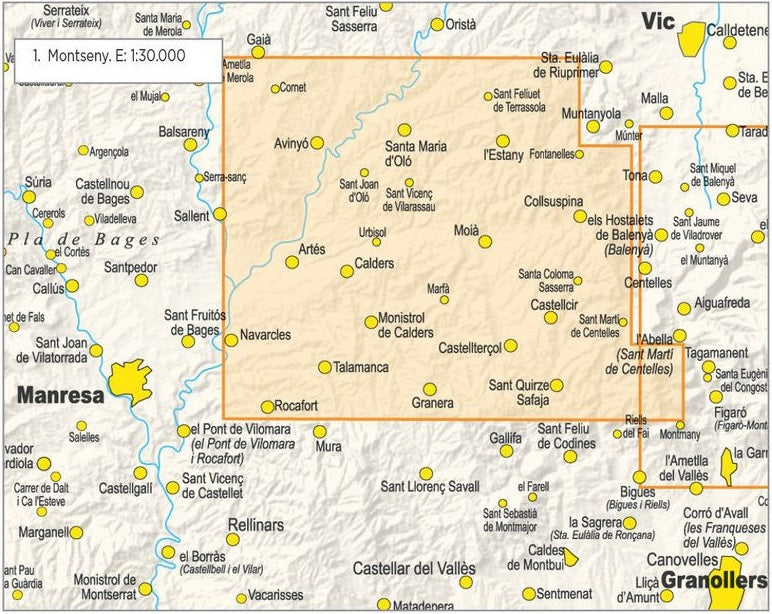 Carte de randonnée & cycliste - El Moianés (Catalogne) | Piolet carte pliée Editorial Piolet 