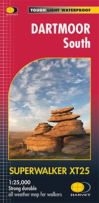 Carte de randonnée - Dartmoor Sud XT25 | Harvey Maps - Superwalker maps carte de randonnée Harvey Maps Default Title