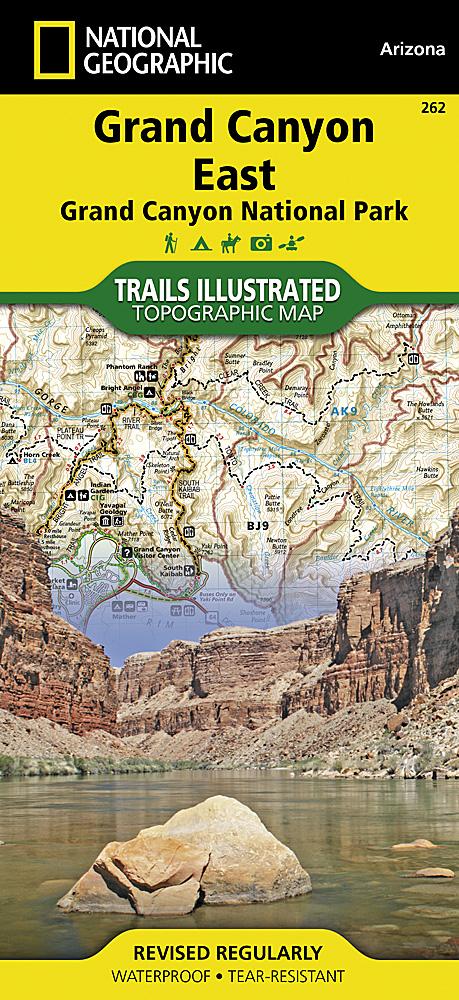Carte de randonnée de Grand Canyon Est (Arizona) | National Geographic carte pliée National Geographic 