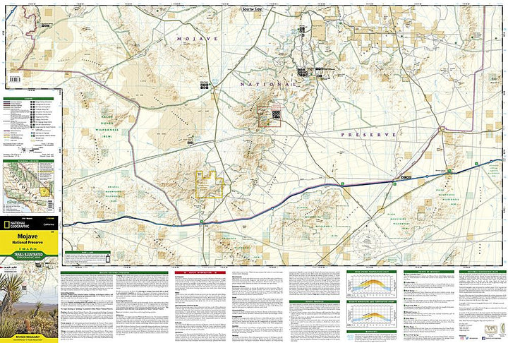 Carte de randonnée de la Réserve Nationale Mojave (Californie) | National Geographic carte pliée National Geographic 