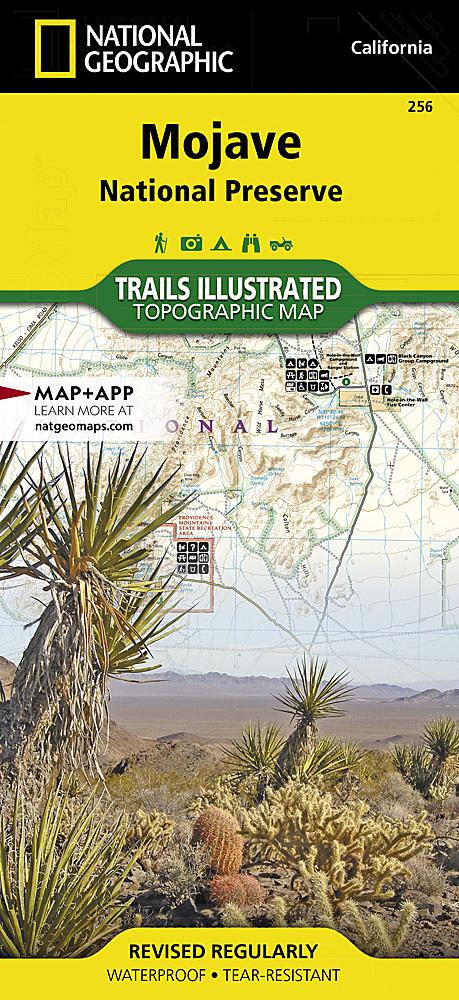 Carte de randonnée de la Réserve Nationale Mojave (Californie) | National Geographic carte pliée National Geographic 