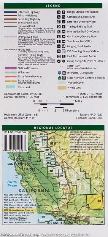 Carte de randonnée n° 256 - Réserve Nationale Mojave (Californie) | National Geographic carte de randonnée National Geographic