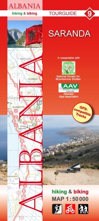 Carte de randonnée de l'Albanie n° 9 - Saranda | Huber carte pliée Huber 