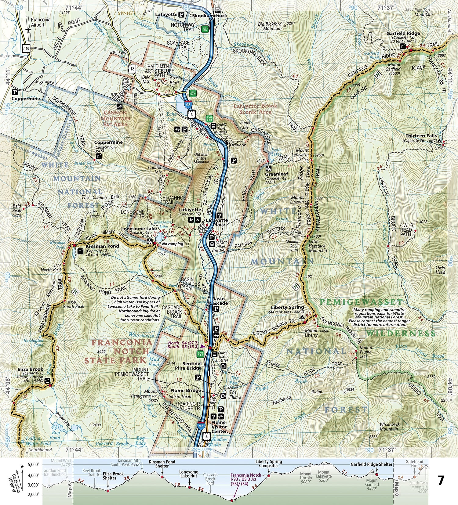 Carte de randonnée n° 1511 - Appalachian Trail : Hanover to Mount Carlo (New Hampshire) | National Geographic carte de randonnée National Geographic