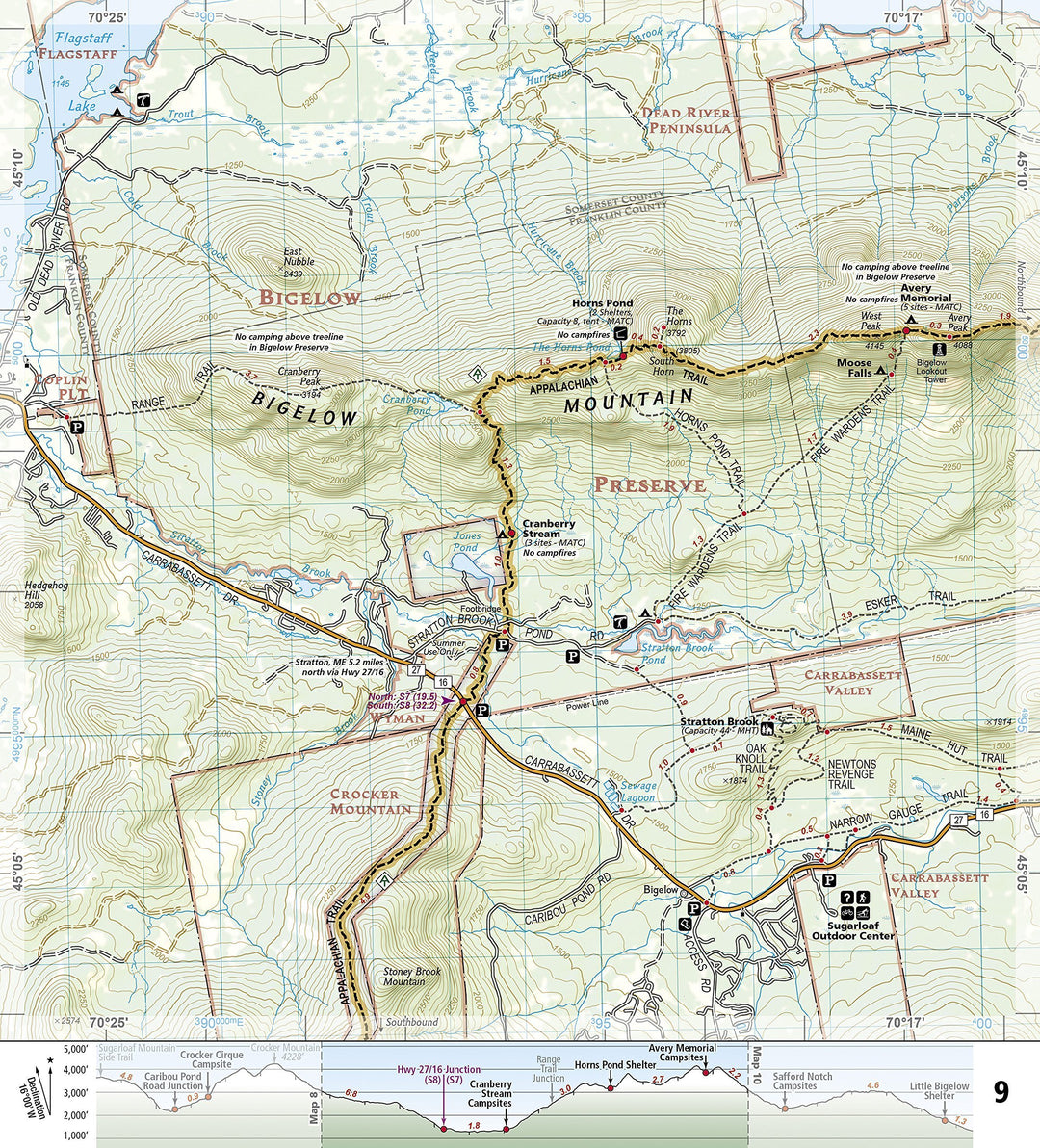 Carte de randonnée de l'Appalachian Trail - Mount Carlo to Pleasant Pond (Maine) - n° 1512 | National Geographic carte pliée National Geographic 