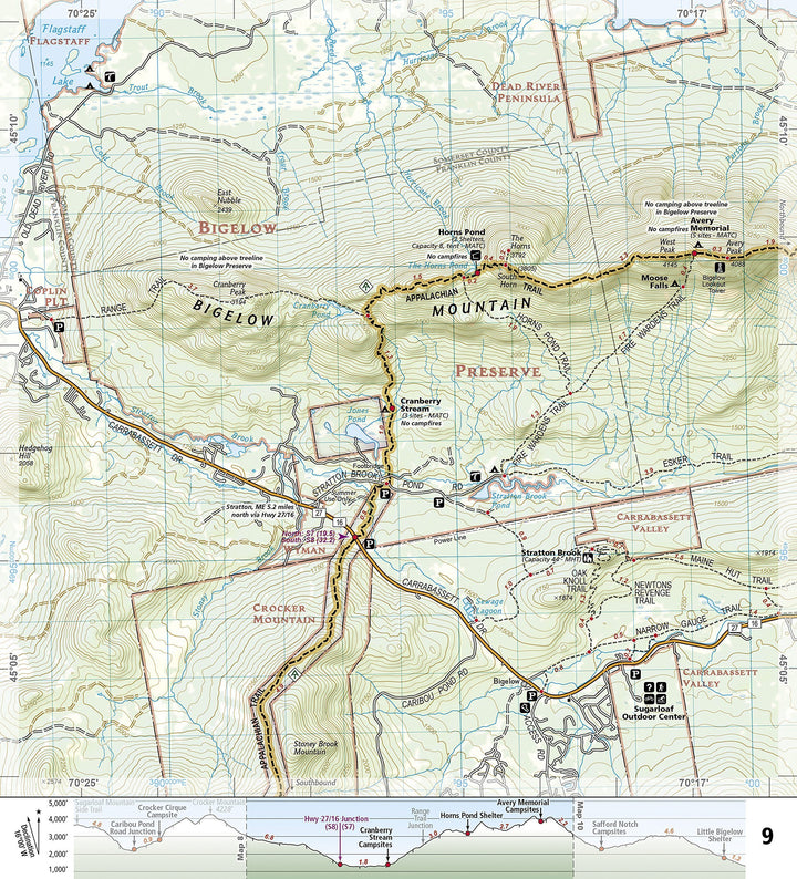 Carte de randonnée de l'Appalachian Trail - Mount Carlo to Pleasant Pond (Maine) - n° 1512 | National Geographic carte pliée National Geographic 