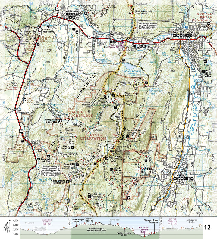 Carte de randonnée de l'Appalachian Trail - Schaghticoke Mountain to East Mountain (Connecticut, Massachusetts) - n° 1509 | National Geographic carte pliée National Geographic 