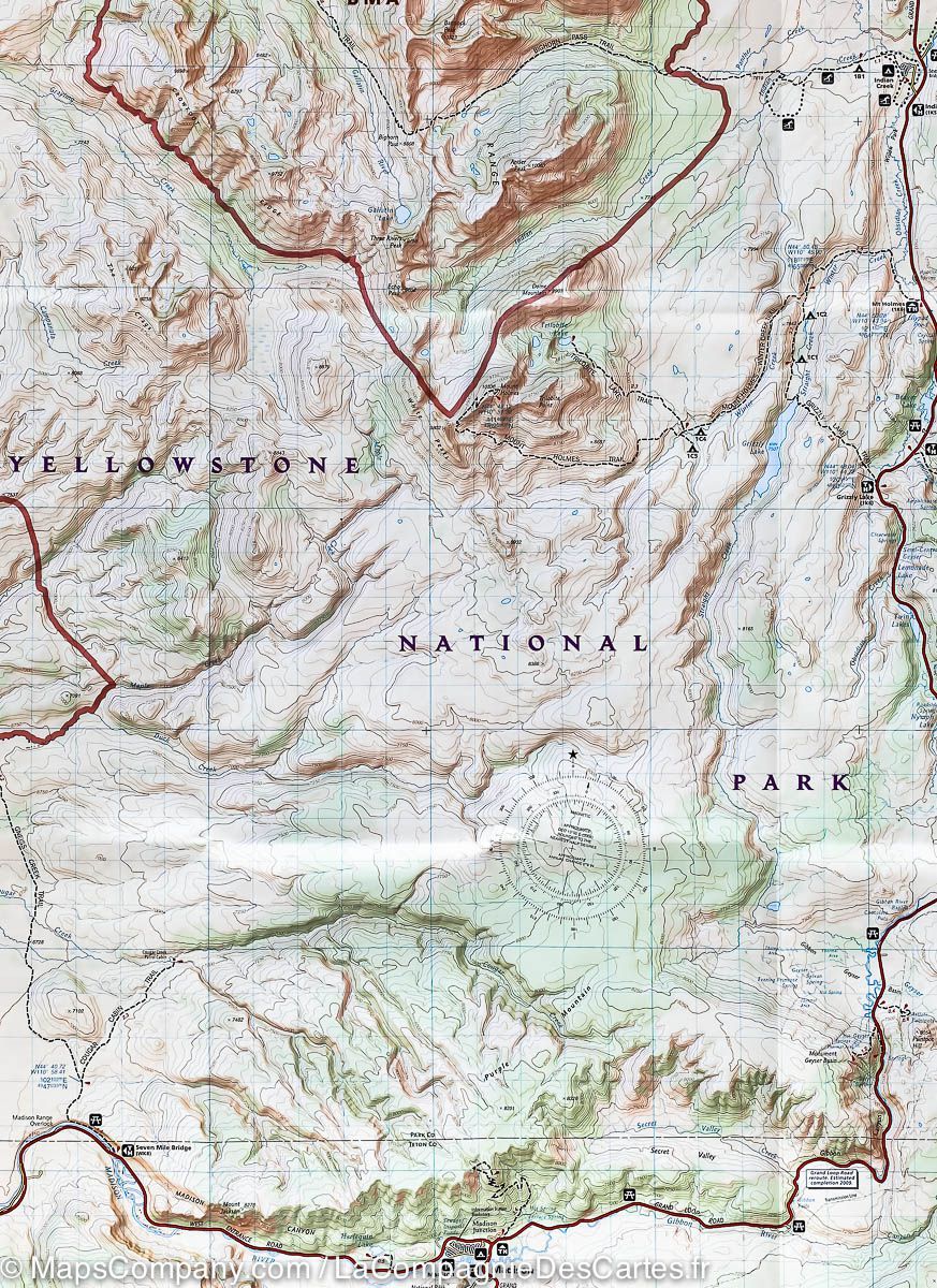 Carte de randonnée n° 303 - Mammoth Hot Springs (Parc National de Yellowstone, USA) | National Geographic carte de randonnée National Geographic