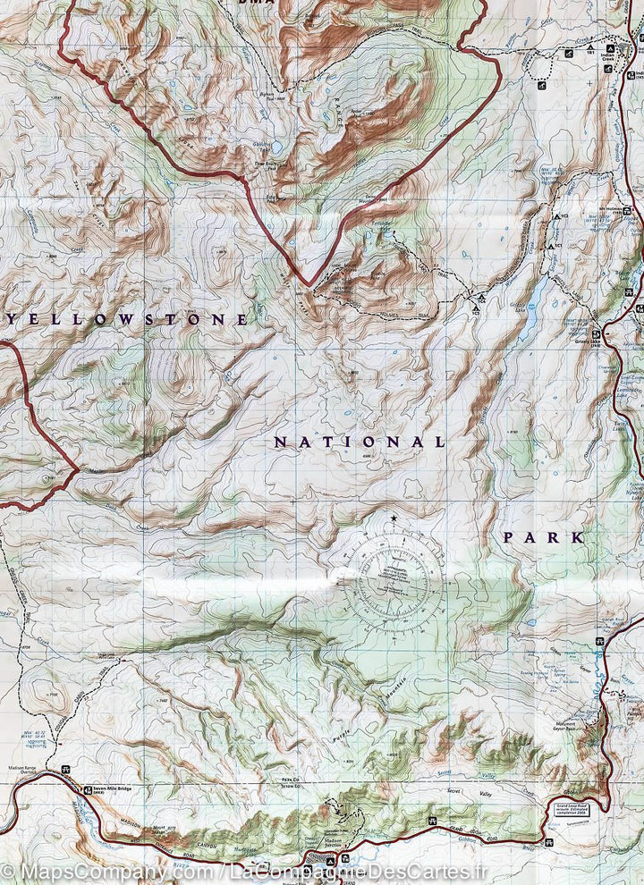 Carte de randonnée de Mammoth Hot Springs(Parc National de Yellowstone, USA) | National Geographic - La Compagnie des Cartes