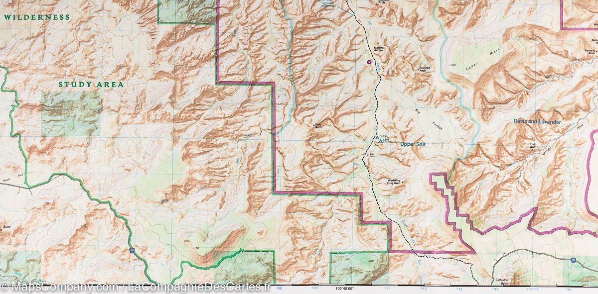 Carte de randonnée n° 311 - Needles District (Parc National de Canyonlands, Utah) | National Geographic carte de randonnée National Geographic