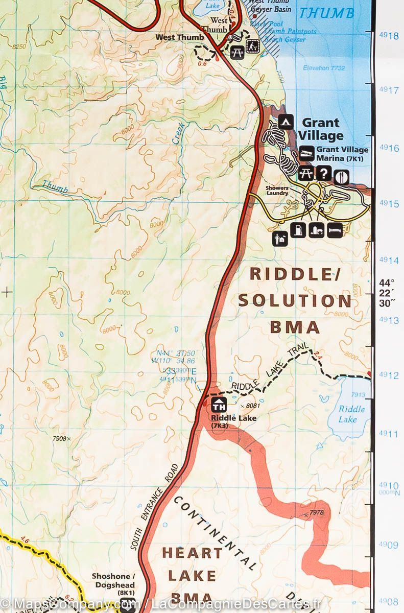 Carte de randonnée n° 302 - Old Faithful (Parc National de Yellowstone, USA) | National Geographic carte de randonnée National Geographic