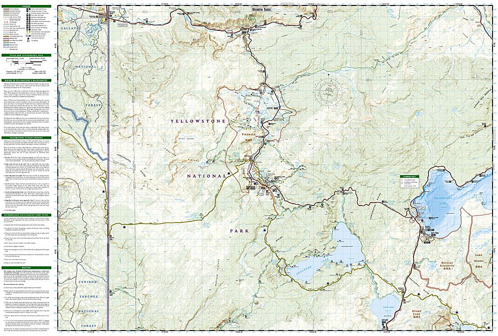 Carte de randonnée de Old Faithful (Parc National de Yellowstone, USA) | National Geographic carte pliée National Geographic 