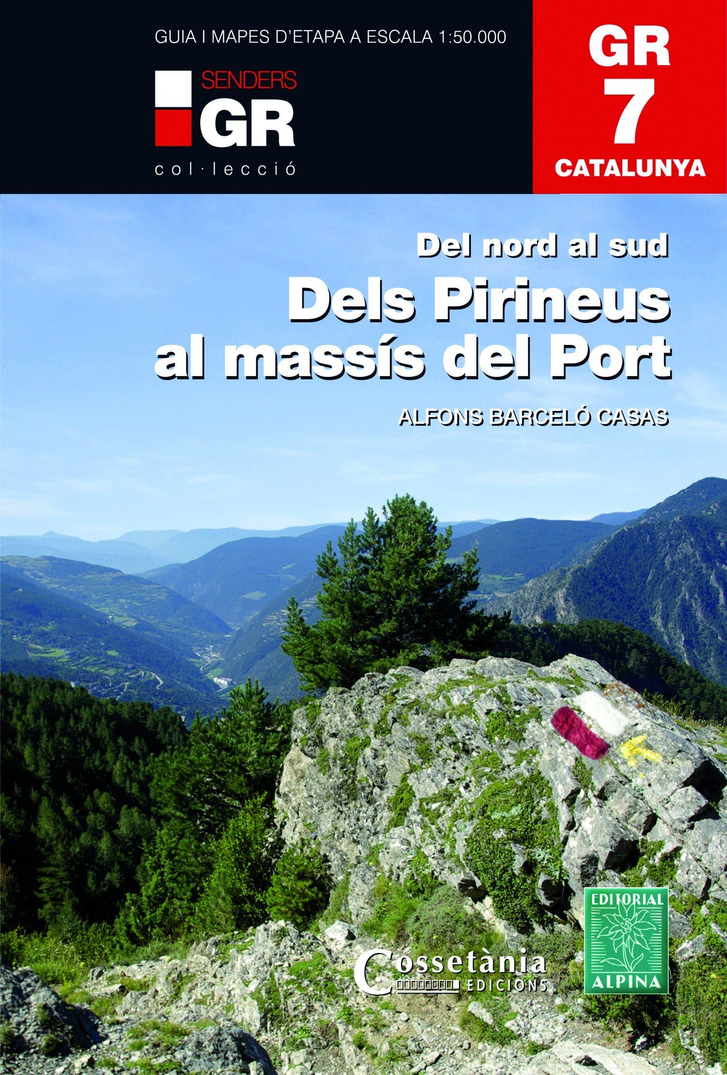 Carte de randonnée - Dels Pirineus al Massis del Port, GR7 | Alpina carte de randonnée Editorial Alpina