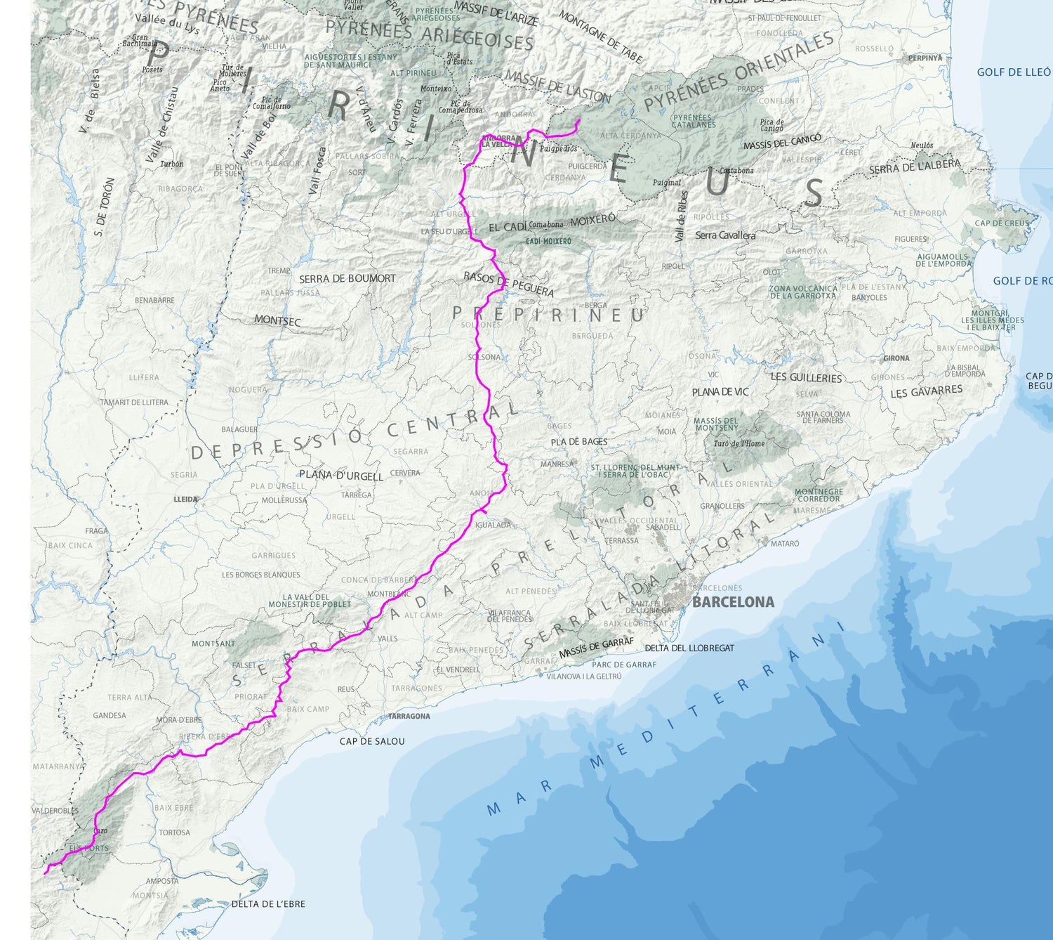 Carte de randonnée - Dels Pirineus al Massis del Port, GR7 | Alpina carte de randonnée Editorial Alpina