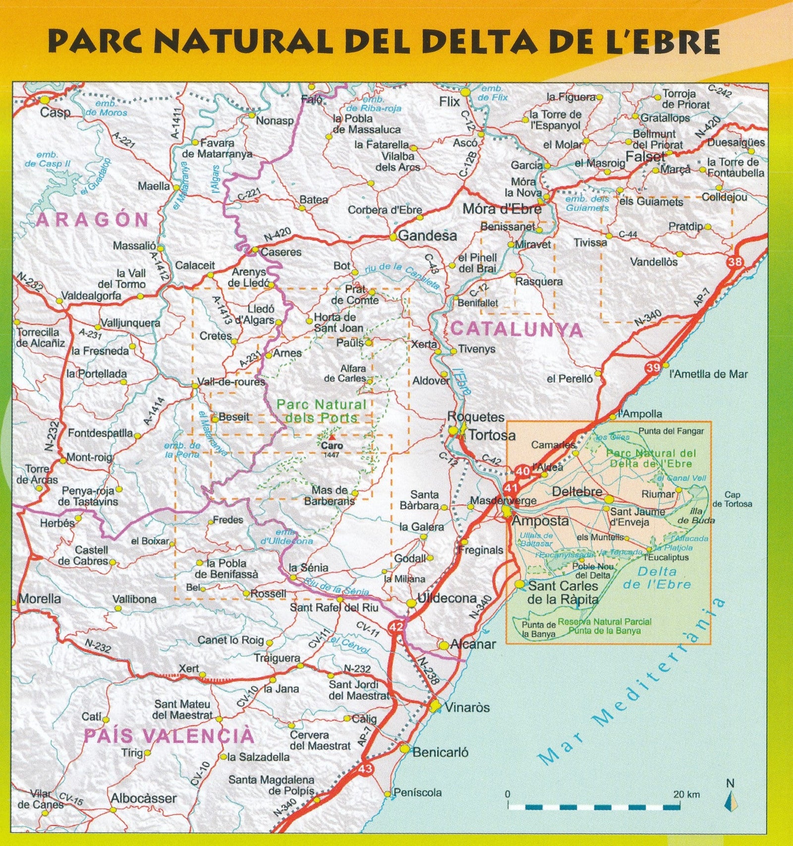 Carte de randonnée - Delta de l'Ebre | Piolet carte de randonnée Editorial Piolet