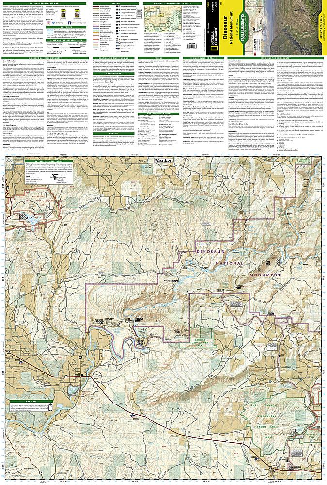 Carte de randonnée - Dinosaur National Monument (Colorado), n° 220 | National Geographic carte pliée National Geographic 