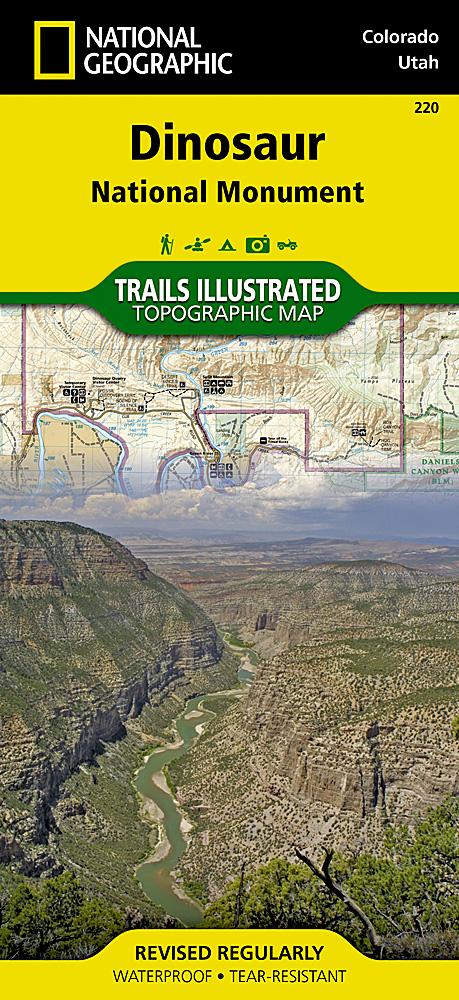 Carte de randonnée - Dinosaur National Monument (Colorado), n° 220 | National Geographic carte pliée National Geographic 