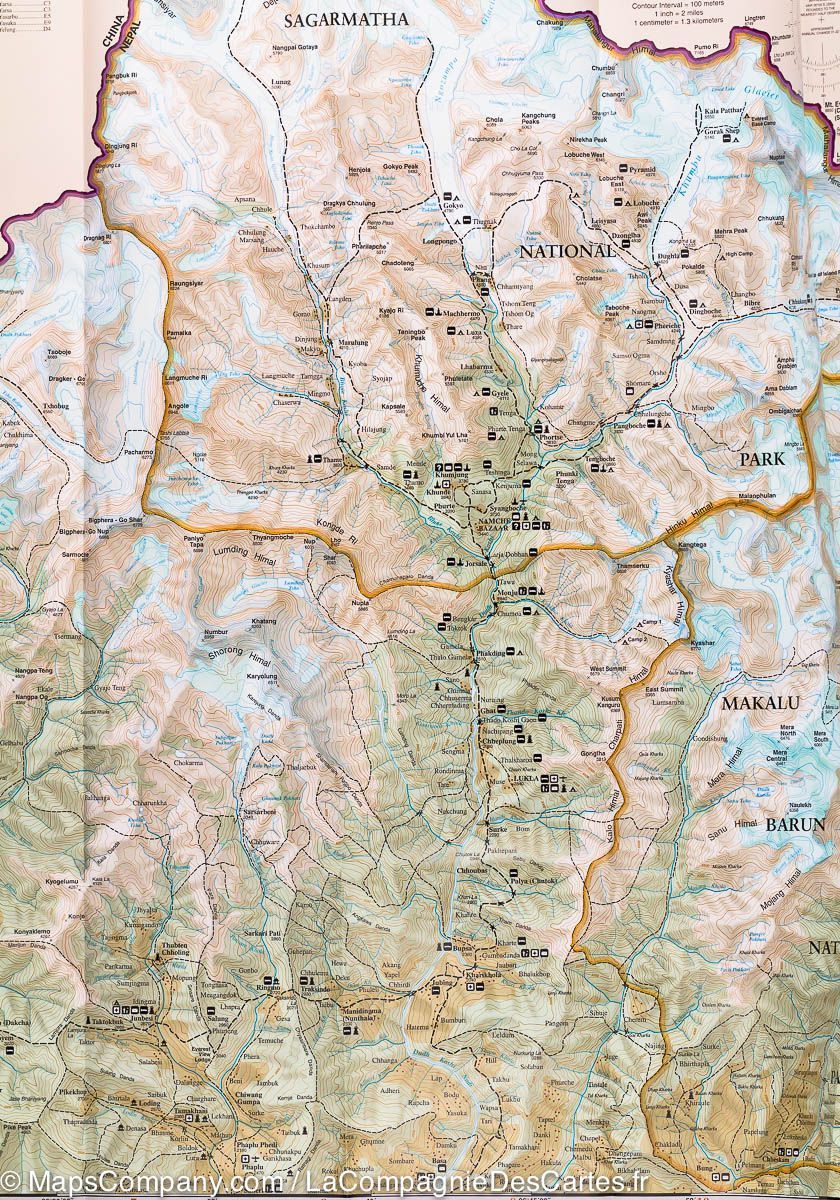 Carte de voyage - Khumbu (Népal) | National Geographic carte routière National Geographic