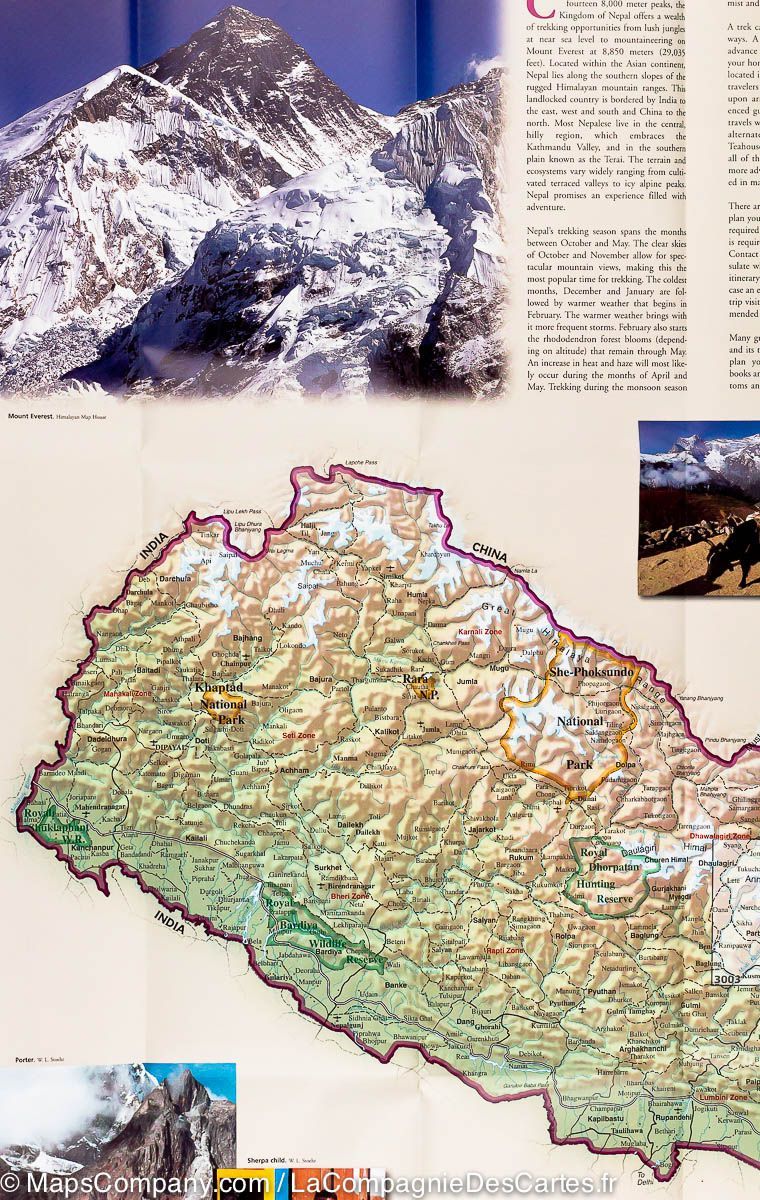 Carte de voyage - Khumbu (Népal) | National Geographic carte routière National Geographic