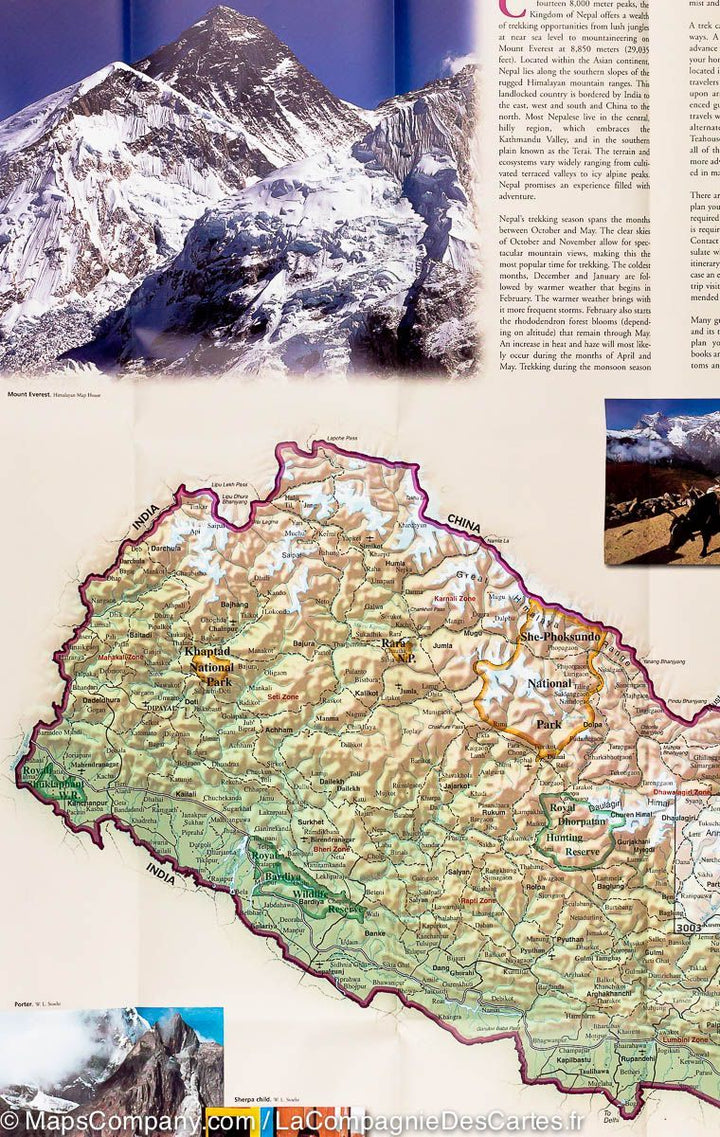 Carte de randonnée du Khumbu (Népal) | National Geographic - La Compagnie des Cartes