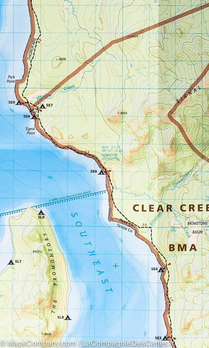 Carte de randonnée du Lac de Yellowstone (Parc National de Yellowstone, USA) | National Geographic - La Compagnie des Cartes