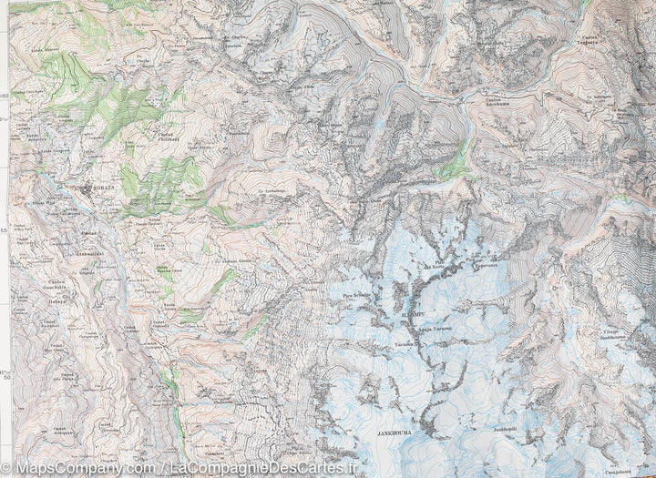 Carte de randonnée du Mont Illampu, nord de la Cordillère Royale (Bolivie) | Alpenverein - La Compagnie des Cartes