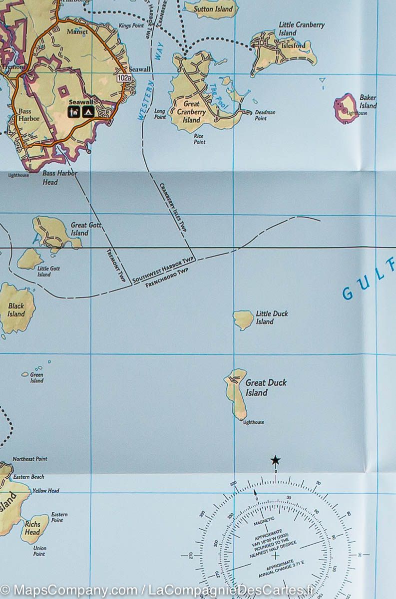 Carte de randonnée n° 212 - Parc National Acadia (Maine) | National Geographic carte de randonnée National Geographic