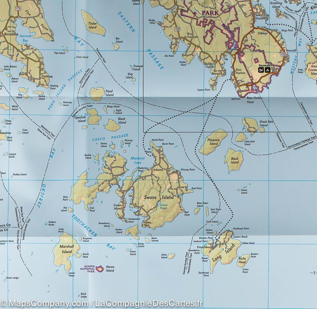 Carte de randonnée n° 212 - Parc National Acadia (Maine) | National Geographic carte de randonnée National Geographic