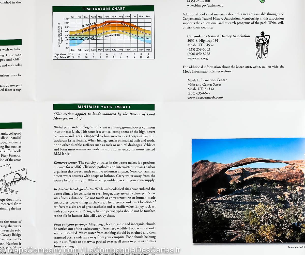 Carte de randonnée n° 211 - Parc National Arches (Utah) | National Geographic carte de randonnée National Geographic