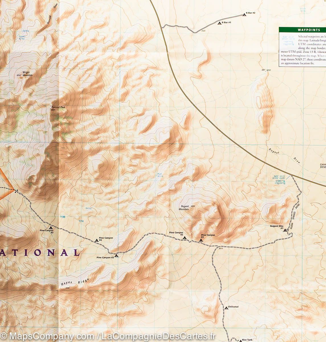 Carte de randonnée n° 225 - Parc National Big Bend (Texas) | National Geographic carte de randonnée National Geographic