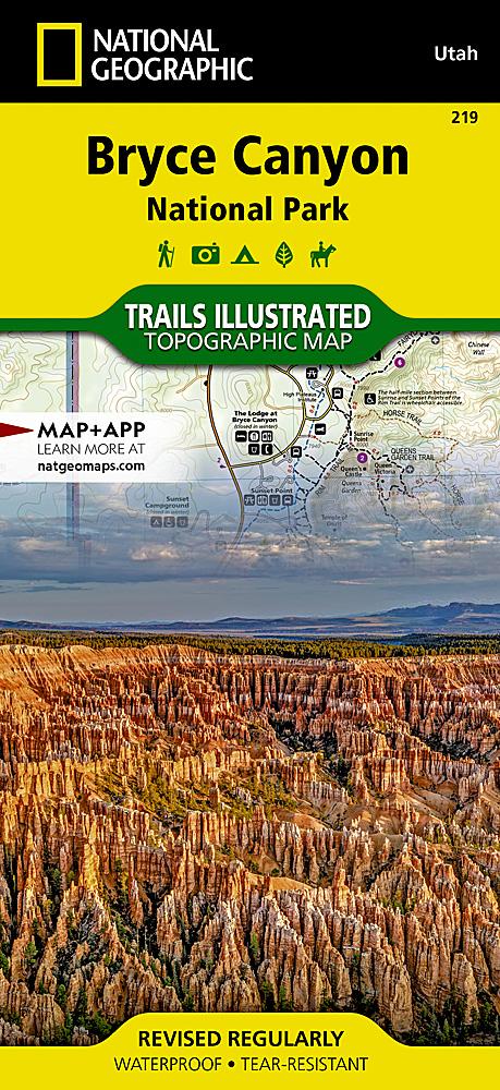 Carte de randonnée n° 219 - Parc National de Bryce Canyon (Utah) | National Geographic carte de randonnée National Geographic