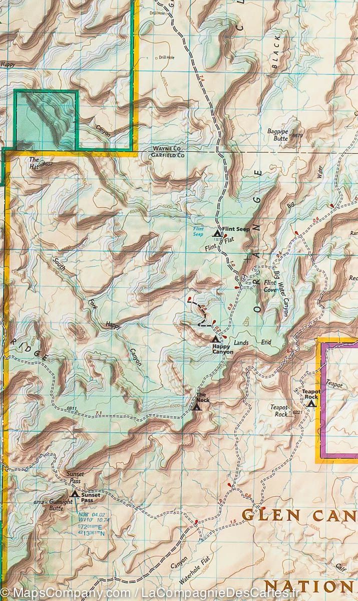 Carte de randonnée du Parc National de Canyonlands (Utah) | National Geographic - La Compagnie des Cartes