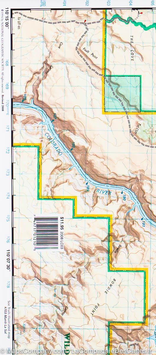 Carte de randonnée n° 210 - Parc National de Canyonlands (Utah) | National Geographic carte de randonnée National Geographic