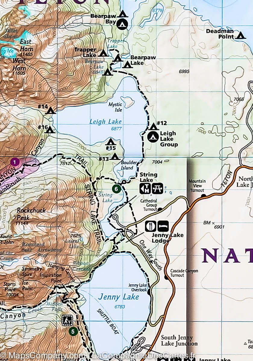 Carte de randonnée n° 202 - Parc National de Grand Teton (Wyoming, USA) | National Geographic carte de randonnée National Geographic
