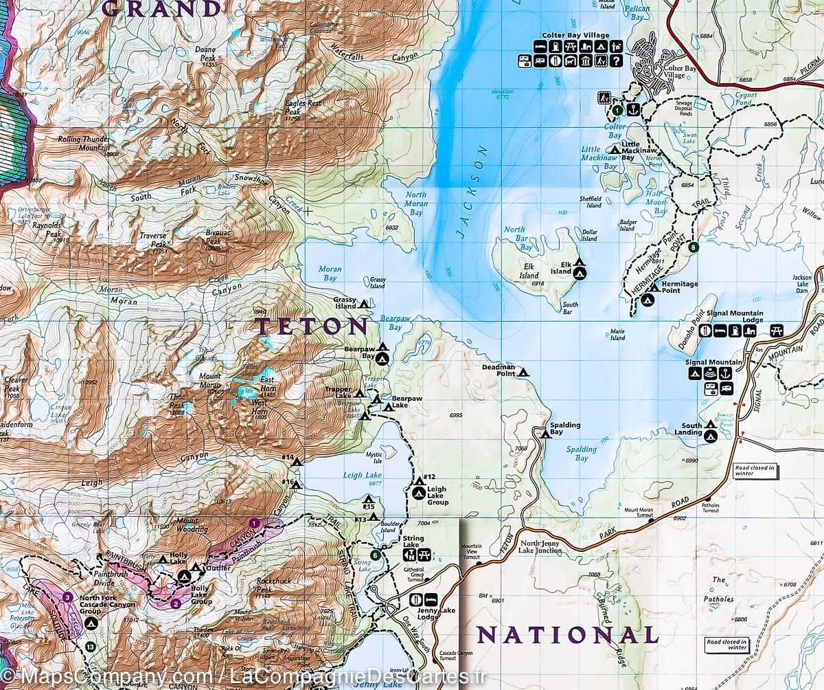 Carte de randonnée n° 202 - Parc National de Grand Teton (Wyoming, USA) | National Geographic carte de randonnée National Geographic