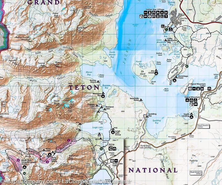Carte de randonnée du Parc National de Grand Teton (Wyoming, USA) | National Geographic - La Compagnie des Cartes