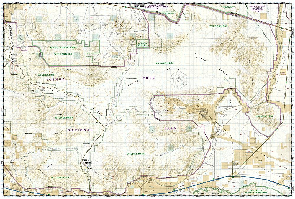 Carte de randonnée du Parc National de Joshua Tree (Californie) | National Geographic carte pliée National Geographic 