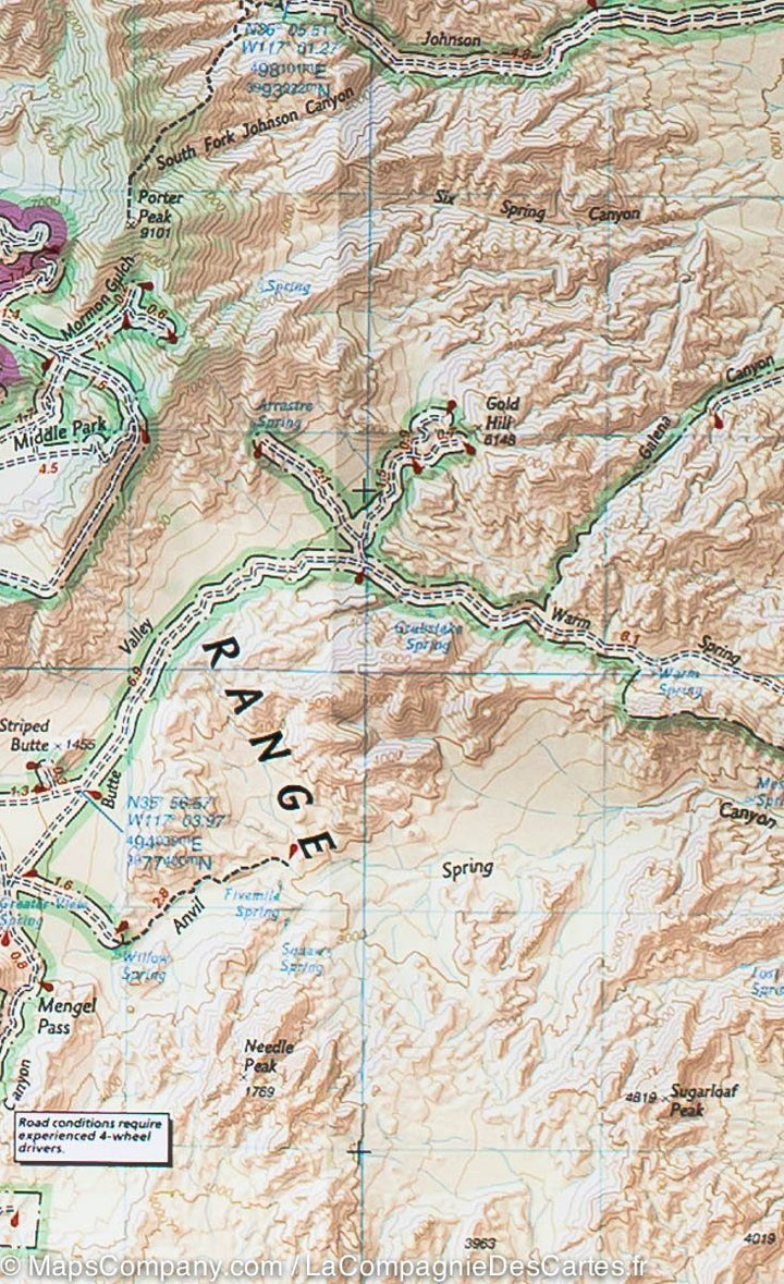 Carte de randonnée du Parc national de la Vallée de la Mort (Californie/ Nevada) | National Geographic - La Compagnie des Cartes