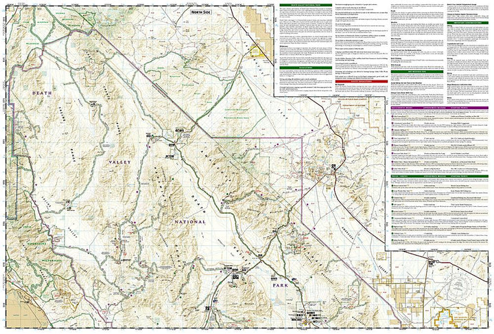 Carte de randonnée du Parc national de la Vallée de la Mort (Californie/ Nevada) | National Geographic carte pliée National Geographic 