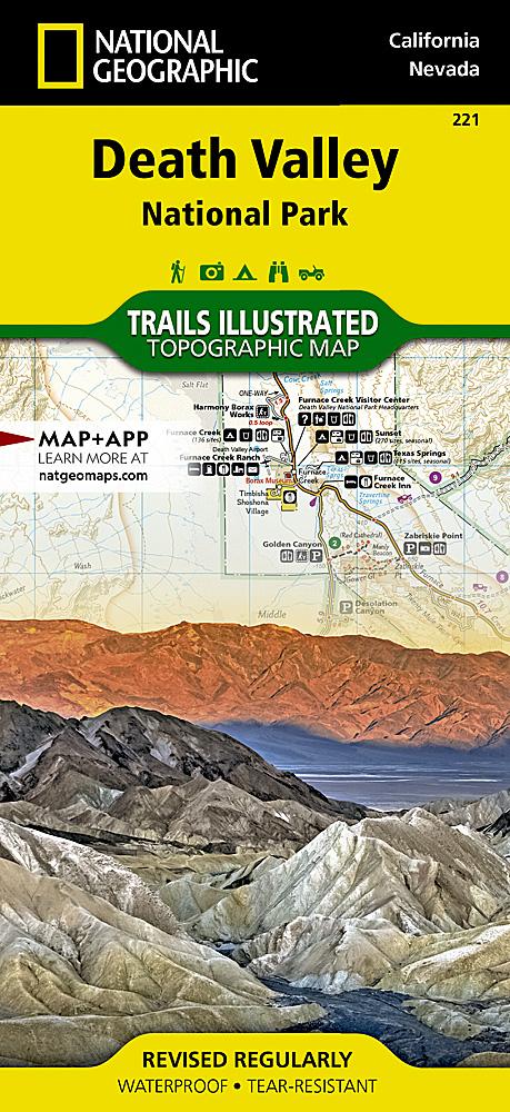 Carte de randonnée du Parc national de la Vallée de la Mort (Californie/ Nevada) | National Geographic carte pliée National Geographic 