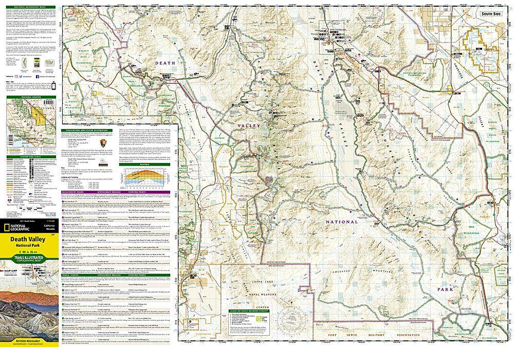 Carte de randonnée n° 221 - Parc national de la Vallée de la Mort (Californie/ Nevada) | National Geographic carte de randonnée National Geographic