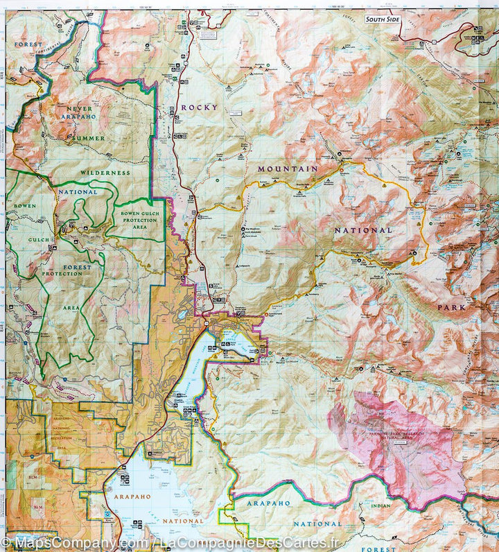 Carte de randonnée du Parc National de Rocky Mountain (Colorado) | National Geographic - La Compagnie des Cartes