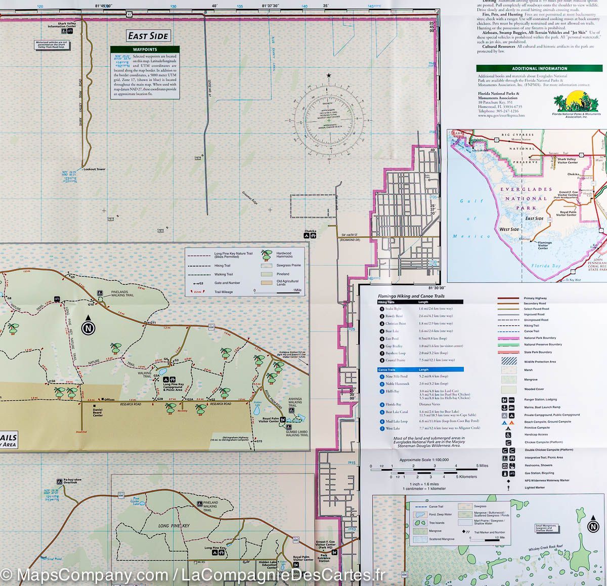Carte de randonnée n° 243 - Parc National des Everglades (Floride) | National Geographic carte de randonnée National Geographic