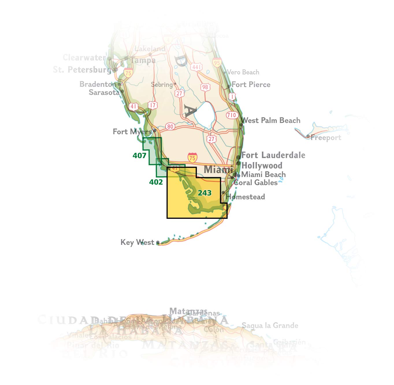 Carte de randonnée n° 243 - Parc National des Everglades (Floride) | National Geographic carte de randonnée National Geographic